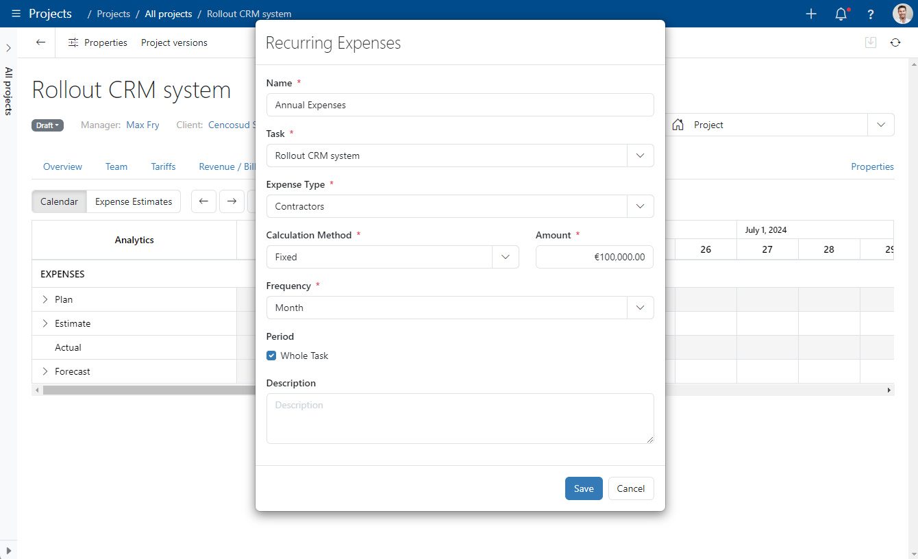 Reccuring Expenses